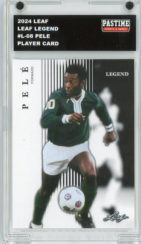 #L-08 Pelé 2024 Leaf Soccer Player Card Encased in Magpro - Pastime Sports & Games