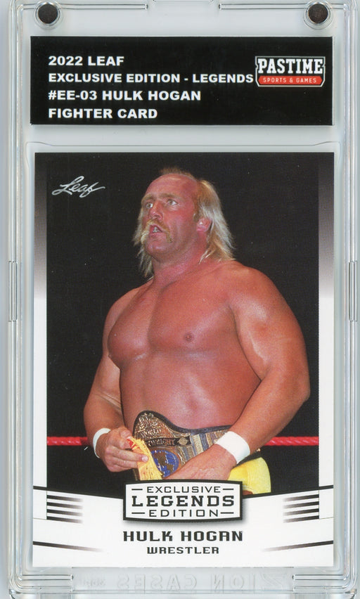 #EE-03 Hulk Hogan 2022 Leaf Wrestling Player Card Encased in Magpro - Pastime Sports & Games
