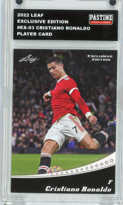 #EX-03 Cristiano Ronaldo 2022 Leaf Soccer Player Card Encased in Magpro - Pastime Sports & Games
