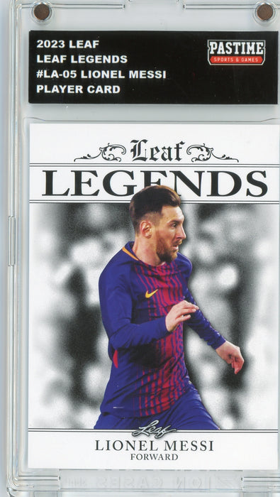 #LA-05 Lionel Messi 2023 Leaf Soccer Player Card Encased in Magpro - Pastime Sports & Games
