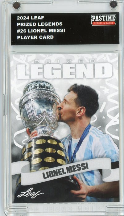 #26 Lionel Messi 2024 Leaf Soccer Player Card Encased in Magpro - Pastime Sports & Games