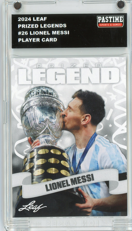 #26 Lionel Messi 2024 Leaf Soccer Player Card Encased in Magpro - Pastime Sports & Games