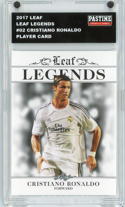 #02 Cristiano Ronaldo 2017 Leaf Soccer Player Card Encased in Magpro - Pastime Sports & Games