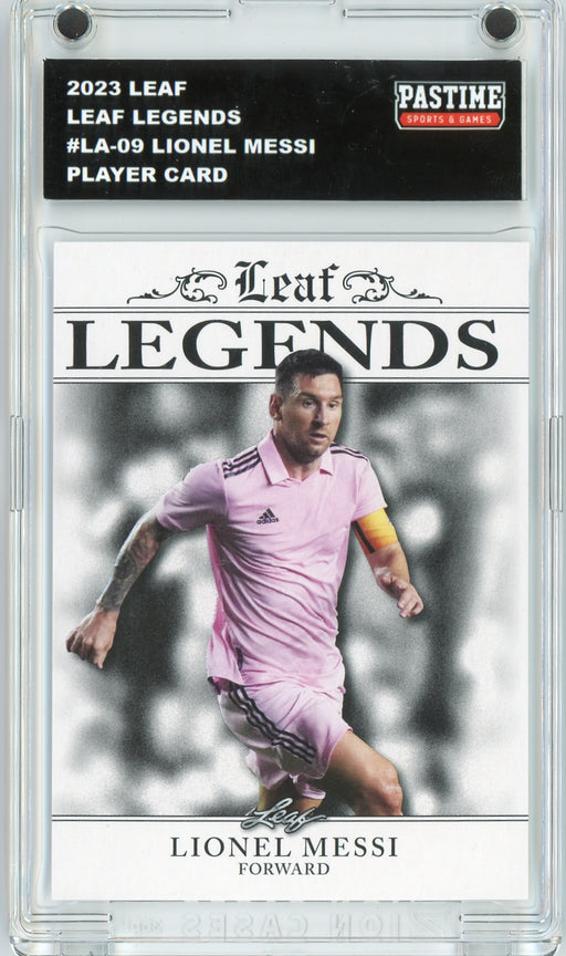 #LA-09 Lionel Messi 2023 Leaf Soccer Player Card Encased in Magpro - Pastime Sports & Games