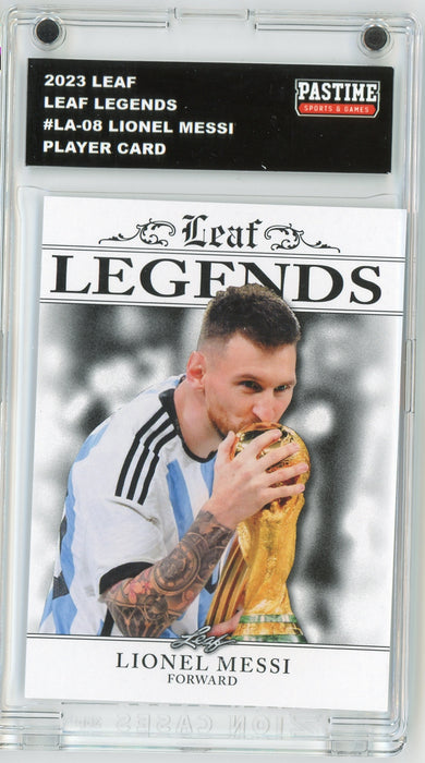 Lionel Messi 2023 #LA-08 Leaf Soccer Player Card Encased in Magpro - Pastime Sports & Games
