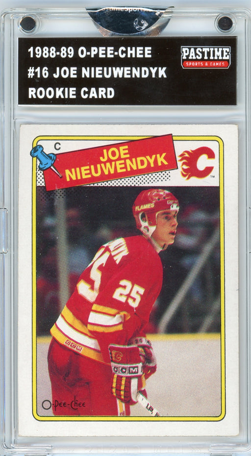 Joe Nieuwendyk #16 1988/89 O-Pee-Chee Hockey Rookie Card Encased in Magpro