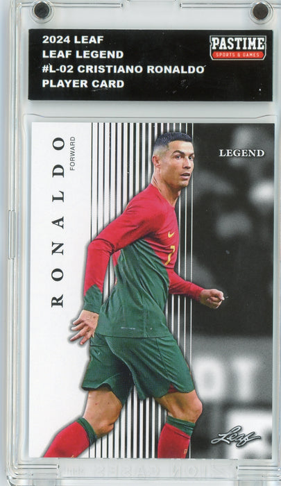 Cristiano Ronaldo 2024 #L-02 Leaf Soccer Player Card Encased in Magpro - Pastime Sports & Games