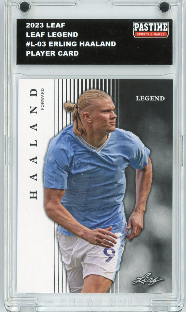 Erling Haaland 2023 #L-03 Leaf Soccer Player Card Encased in Magpro - Pastime Sports & Games