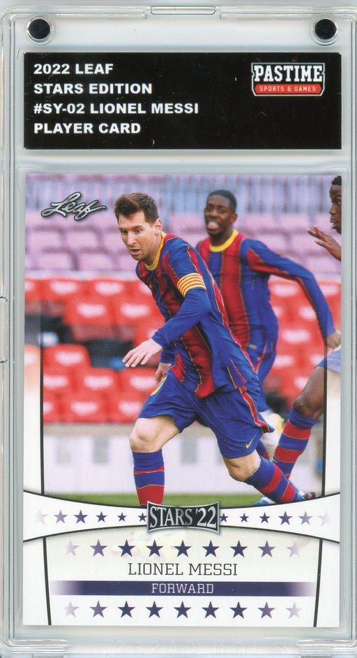 Lionel Messi 2022 #SY-02  Leaf Soccer Player Card Encased in Magpro - Pastime Sports & Games