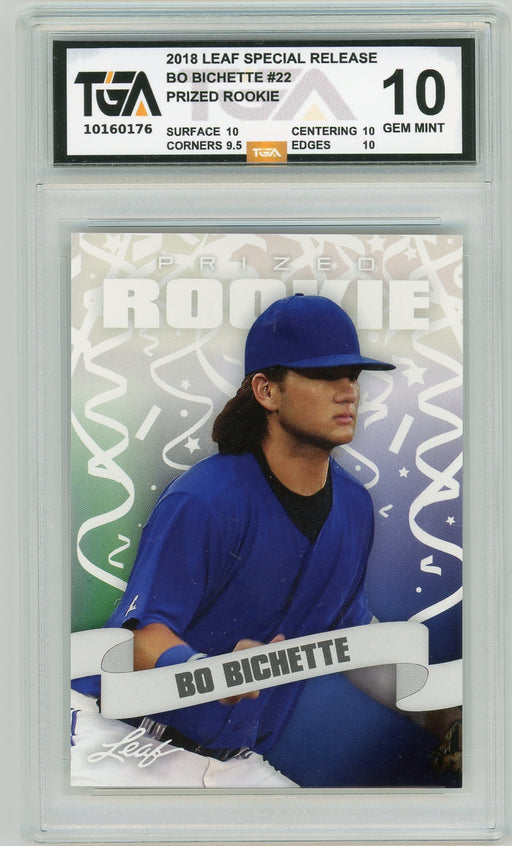 Bo Bichette #22 2018 Leaf Special Release TGA 10 Gem Mint Graded Rookie Card - Pastime Sports & Games