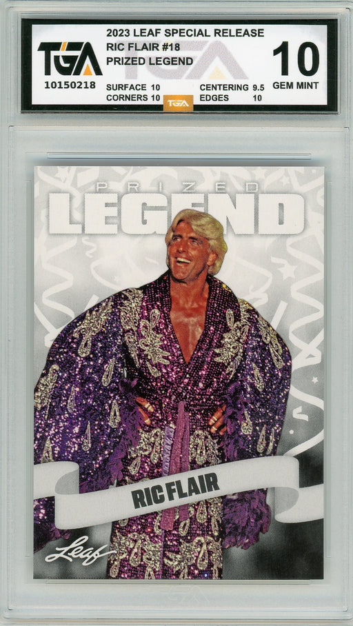 Ric Flair #18 2023 Leaf Special Release Prized Legend TGA 10 Gem Mint Graded Card - Pastime Sports & Games