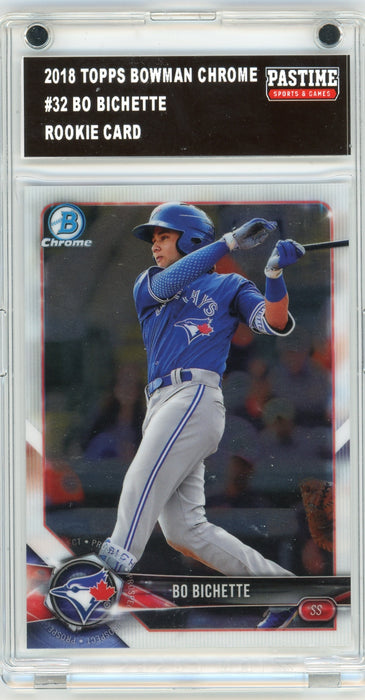 Bo Bichette #32 2018 Topps Bowman Chrome Baseball Rookie Card Encased in Magpro - Pastime Sports & Games