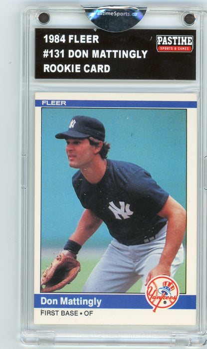 Don Mattingly #131 1984 Fleer Baseball Rookie Card Encased in Magpro - Pastime Sports & Games