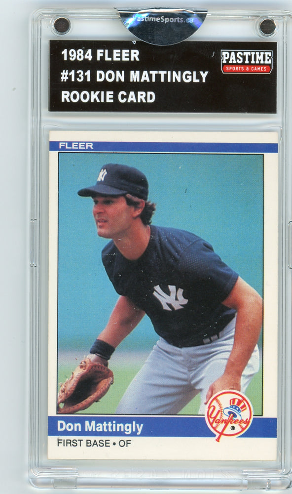 Don Mattingly #131 1984 Fleer Baseball Rookie Card Encased in Magpro - Pastime Sports & Games