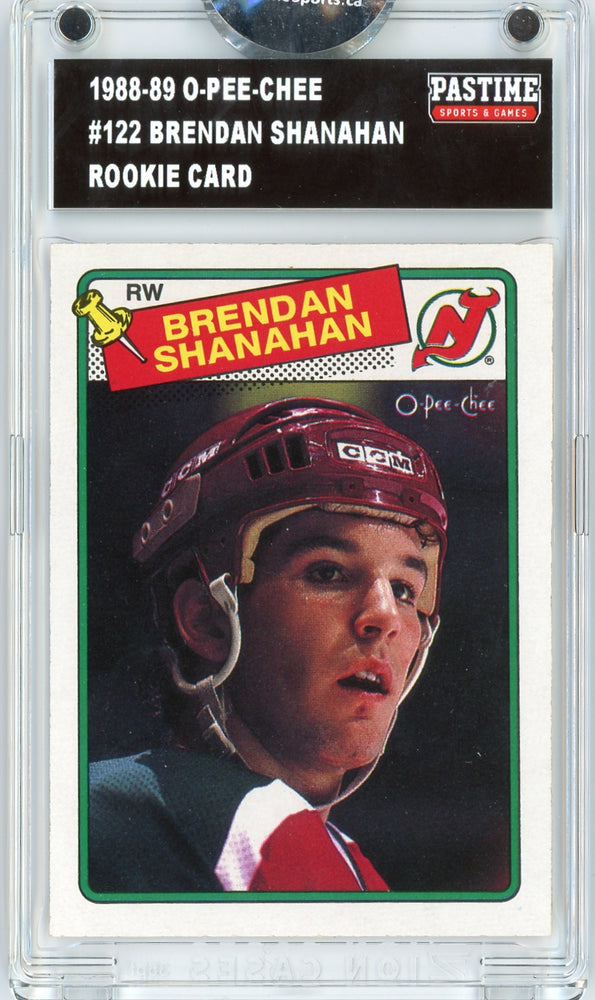 Brendan Shanahan #122 1988/89 O-Pee-Chee Rookie Card Encased in Magpro - Pastime Sports & Games
