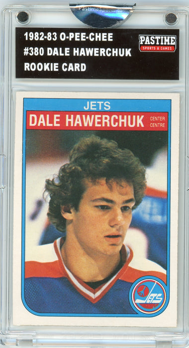 Dale Hawerchuk #380 1982/83 O-Pee-Chee Hockey Rookie Card Encased in Magpro - Pastime Sports & Games