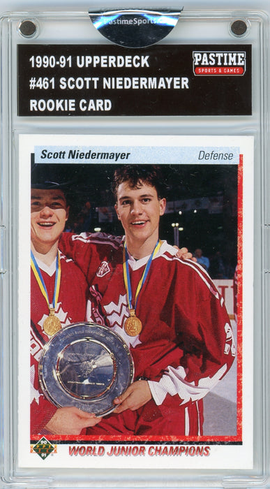 Scott Niedermayer #461 1990/91 Upper Deck Hockey Rookie Card Encased in Magpro - Pastime Sports & Games