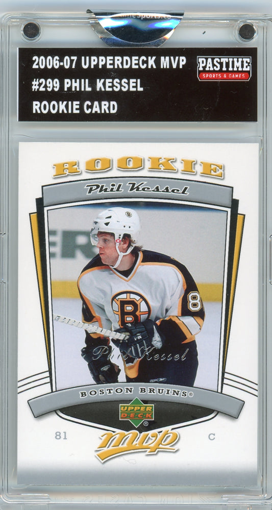 Phil Kessel #299 2006/07 Upper Deck MVP Hockey Rookie Card Encased in Magpro - Pastime Sports & Games