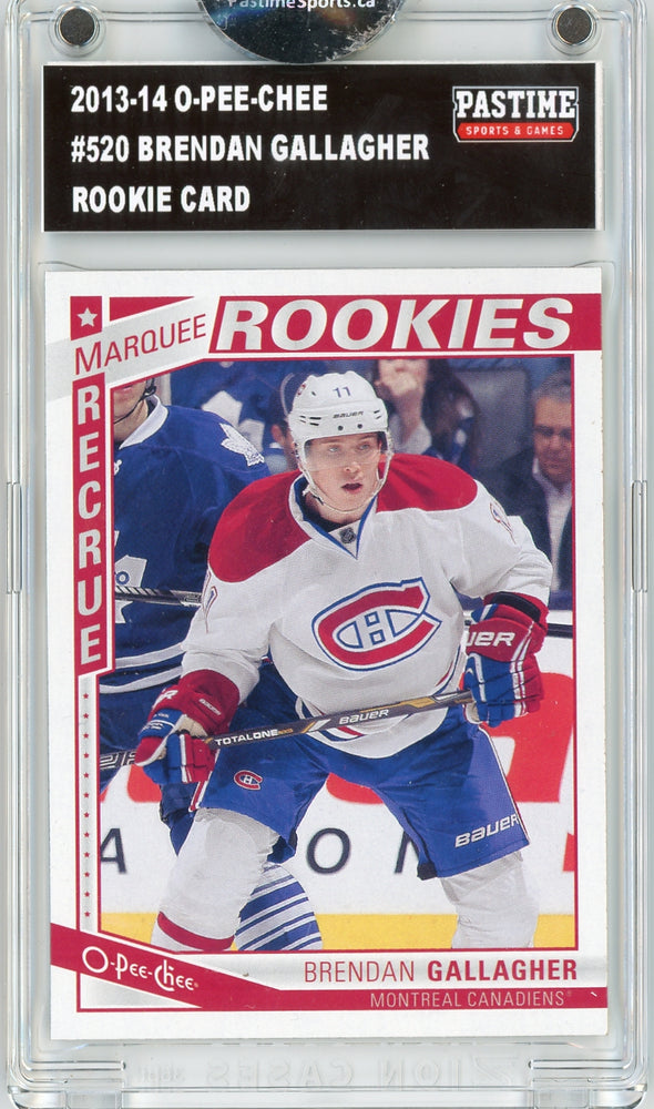 Brendan Gallagher #520 2013/14 O-Pee-Chee Hockey Marquee Rookie Card Encased in Magpro - Pastime Sports & Games