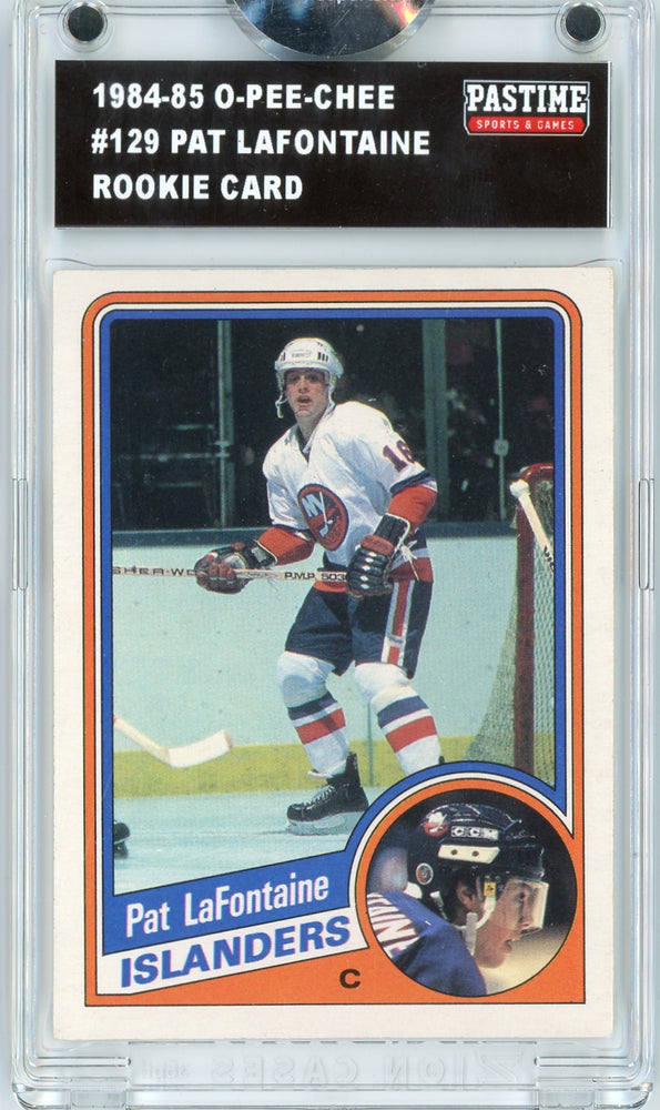 Pat Lafontaine #129 1984/85 O-Pee-Chee Hockey Rookie Card Encased in Magpro - Pastime Sports & Games