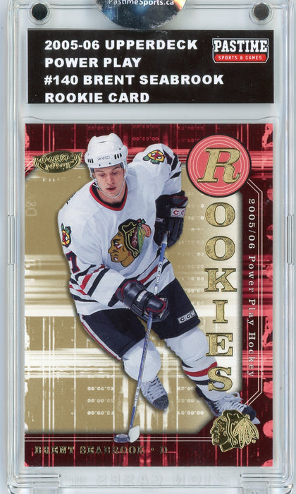 Brent Seabrook #140 2005/06 Upper Deck Power Play Hockey Rookie Card Encased in Magpro - Pastime Sports & Games
