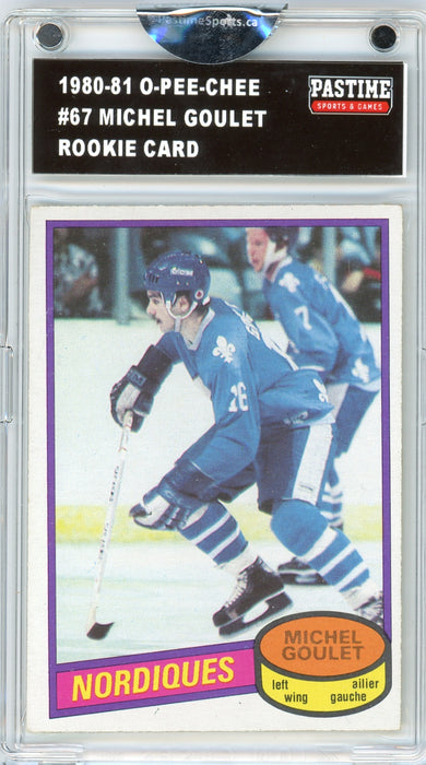 Michel Goulet #67 1980/81 O-Pee-Chee Hockey Rookie Card Encased in Magpro - Pastime Sports & Games