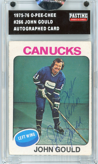 John Gould #266 1975/76 O-Pee-Chee Hockey Rookie Card Encased in Magpro - Pastime Sports & Games