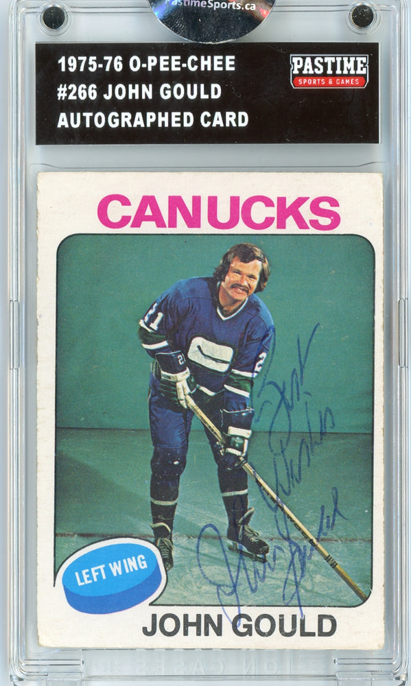 John Gould #266 1975/76 O-Pee-Chee Hockey Rookie Card Encased in Magpro - Pastime Sports & Games