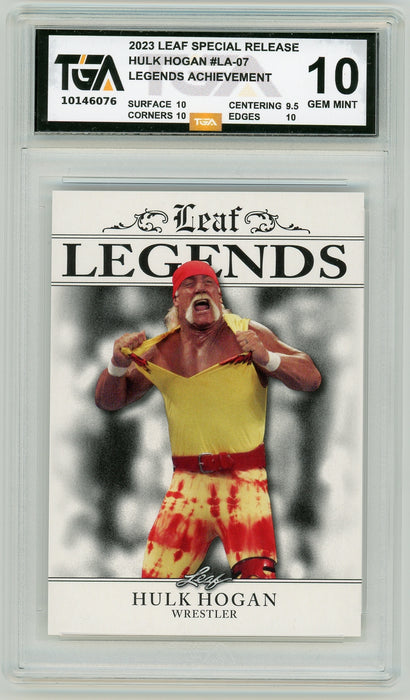 Hulk Hogan #LA-07 2023 Leaf Special Release Legends TGA 10 Gem Mint Graded Card - Pastime Sports & Games
