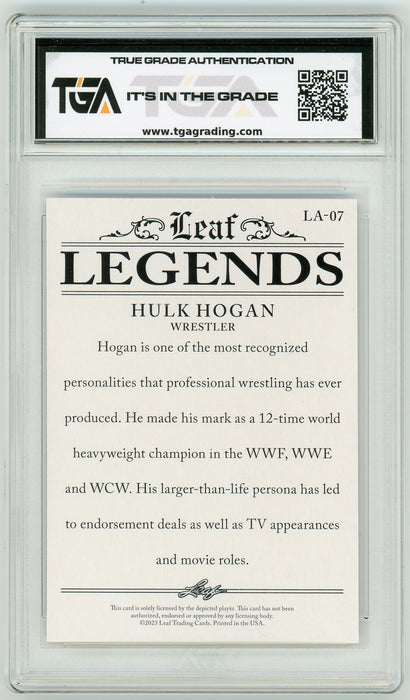 Hulk Hogan #LA-07 2023 Leaf Special Release Legends TGA 10 Gem Mint Graded Card - Pastime Sports & Games