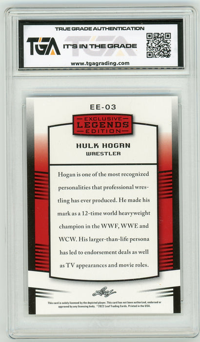 Hulk Hogan #EE-03 2022 Leaf Special Release Exclusive Edition Graded Card TGA 10 Gem Mint - Pastime Sports & Games