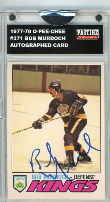 Bob Murdoch #371 1977/78 O-Pee-Chee Hockey Autographed Card Encased in Magpro