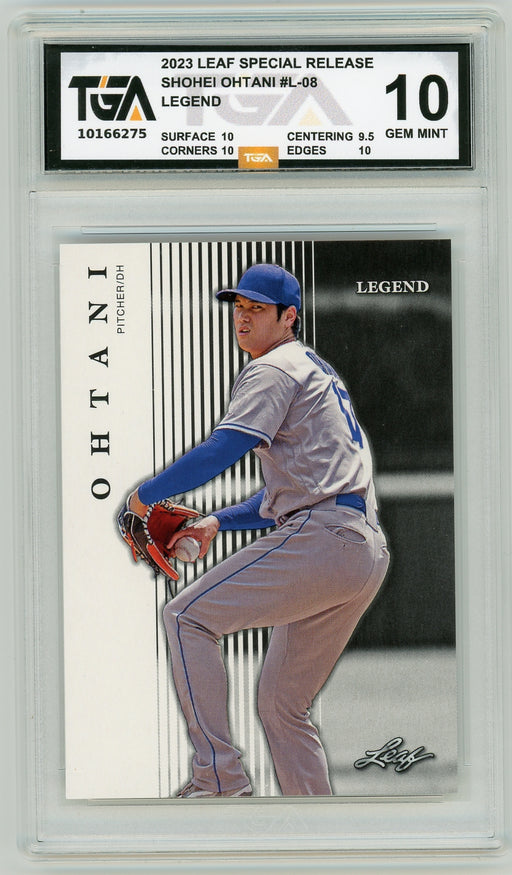 Shohei Ohtani #L-08 2023 Leaf Special Release Legend Graded Card TGA 10 Gem Mint - Pastime Sports & Games
