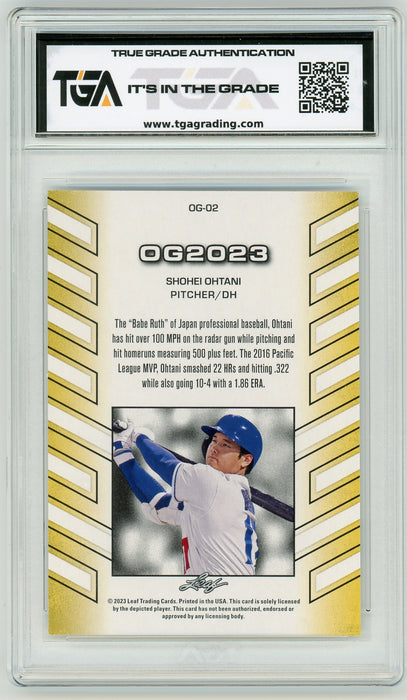 Shohei Ohtani #OG-02 2023 Leaf Special Release OG Graded Card TGA 10 Gem Mint - Pastime Sports & Games