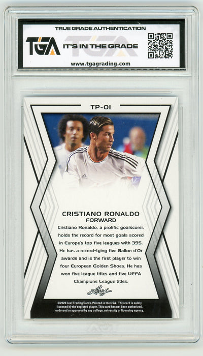 Cristiano Ronaldo #TP-01 2020 Leaf Special Release Top Prospect TGA 10 Gem Mint Graded Card - Pastime Sports & Games