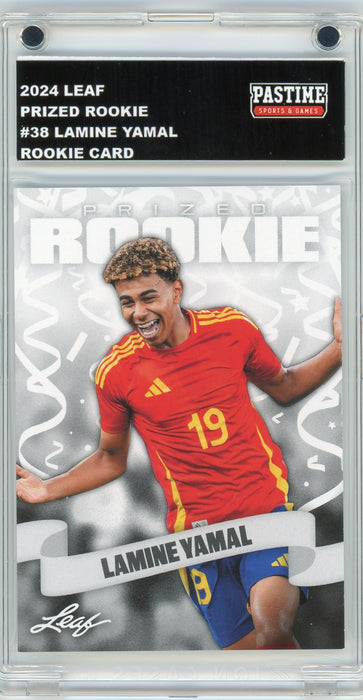 Lamine Yamal #38 2024 Leaf Special Release Prized Rookie Card Encased In Magpro