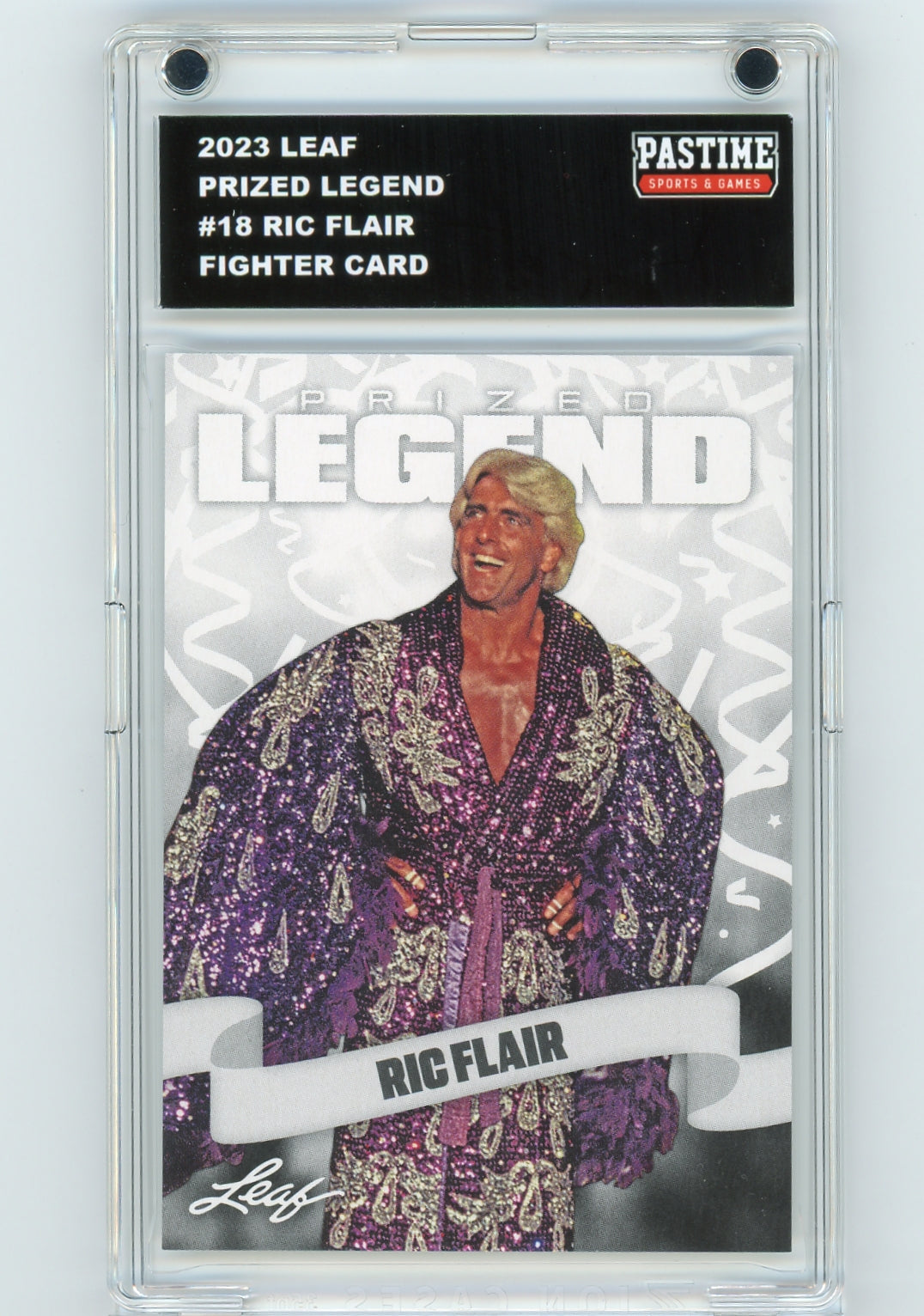 Ric Flair #18 2023 Leaf Special Release Prized Legend Fighter Card Enc ...