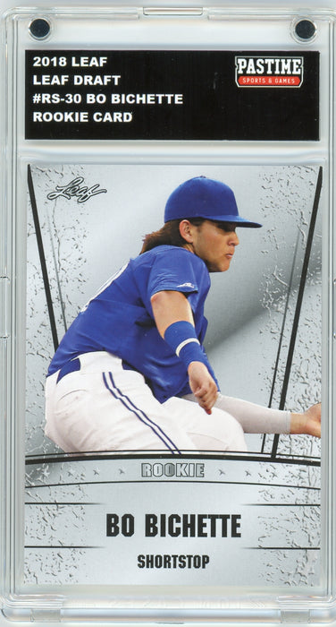 Bo Bichette #RS-30 2018 Leaf Multi-Sport Rookie Card Encased in Magpro