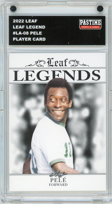 Pele #LA-08 2022 Leaf Multi-Sport Special Release Legends Card Encased in Magpro