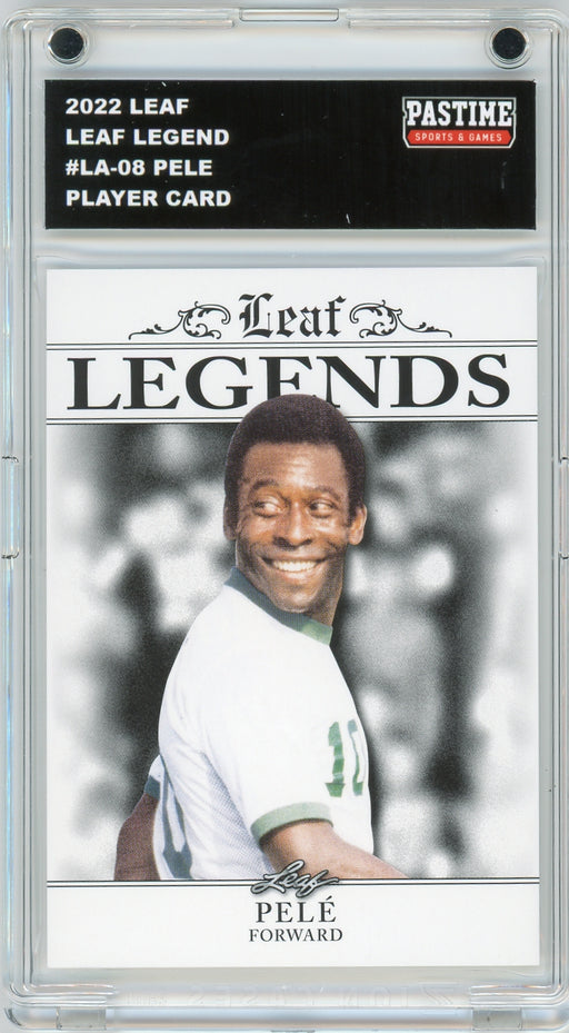 Pele #LA-08 2022 Leaf Multi-Sport Special Release Legends Card Encased in Magpro