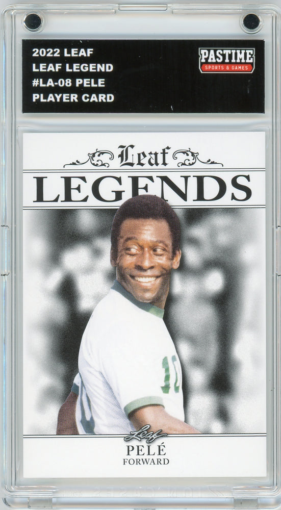 Pele #LA-08 2022 Leaf Multi-Sport Special Release Legends Card Encased in Magpro