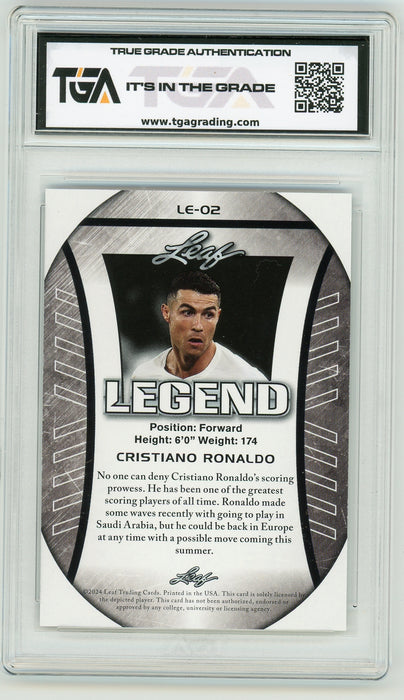 Cristiano Ronaldo #LE-02 2024 Leaf Special Release Exclusive Edition TGA 10 Gem Mint Graded Card - Pastime Sports & Games