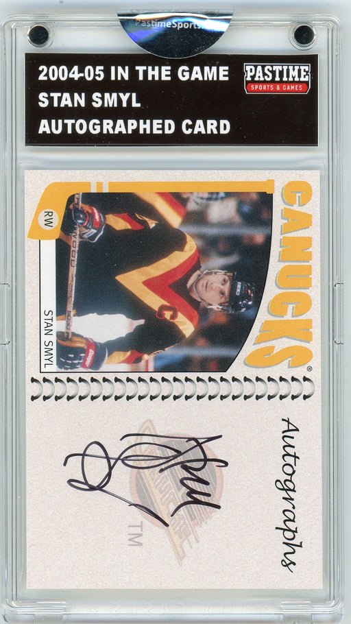 Stan Smyl 2004/05 In The Game Autographed Card Encased in Magpro - Pastime Sports & Games