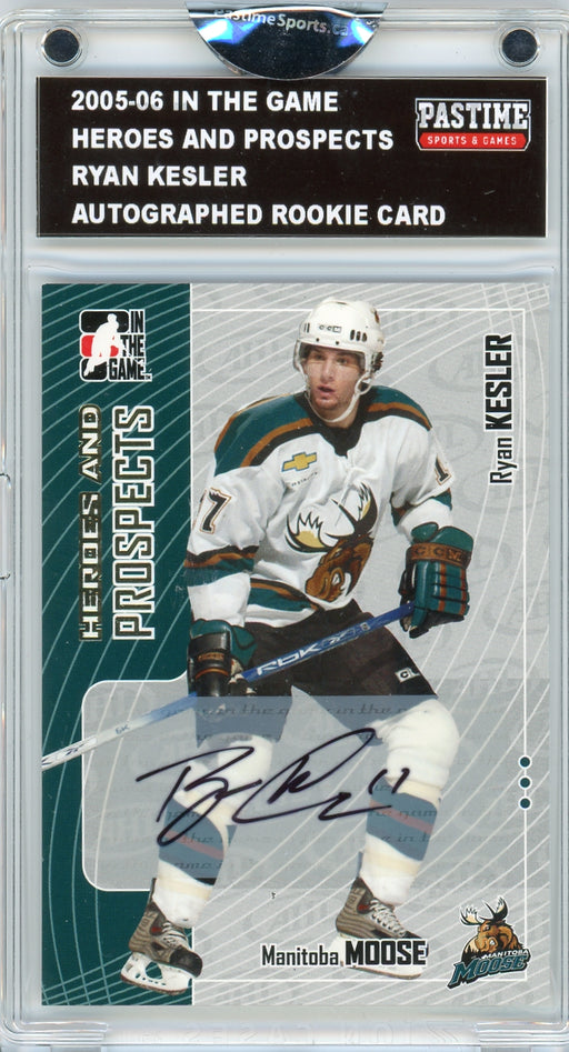 Ryan Kesler 2005/06 In The Game Heroes and Prospects Autographed Card Encased in Magpro - Pastime Sports & Games
