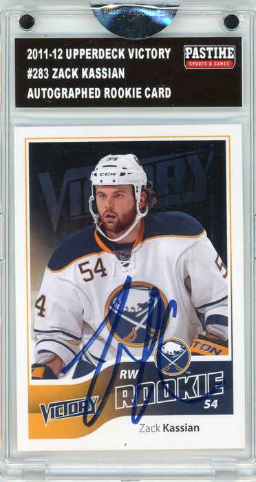 2011-12 Upper Deck Victory #283 Zack Kassian Autographed Rookie Card Encased in Magpro - Pastime Sports & Games