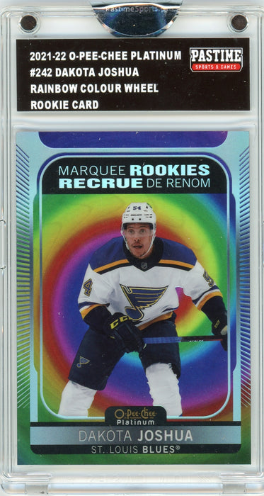 Dakota Joshua #242 2021/22 O-Pee-Chee Platinum Rainbow Colour Wheel Rookie Card Encased in Magpro - Pastime Sports & Games