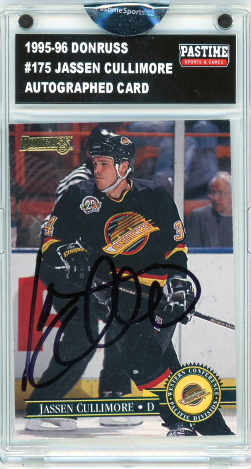 Jassen Cullimore #175 1995/96 O-Pee-Chee Hockey Autographed Card Encased in Magpro - Pastime Sports & Games