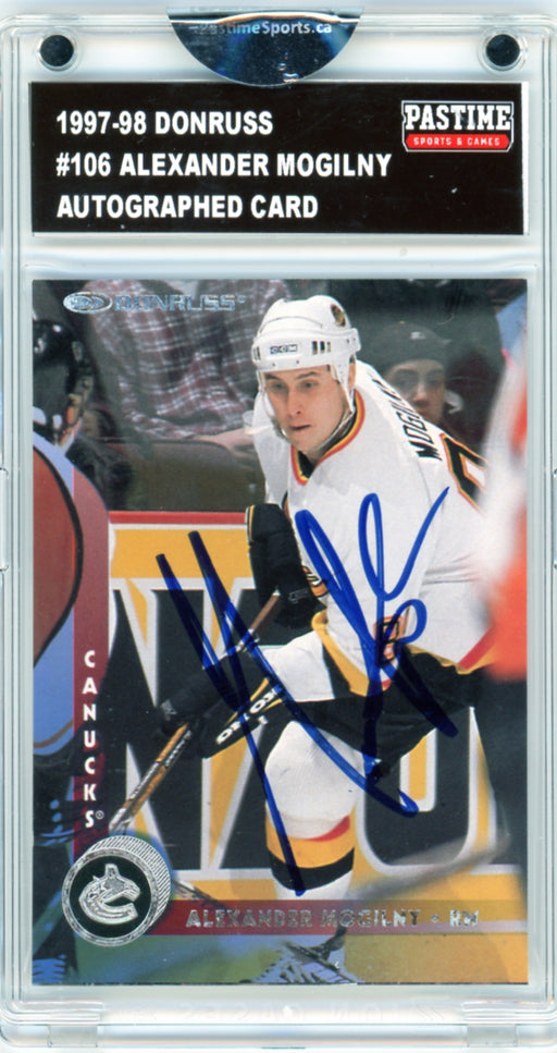 Alexander Mogilny #106 1997/98 O-Pee-Chee Hockey Autographed Card Encased in Magpro - Pastime Sports & Games