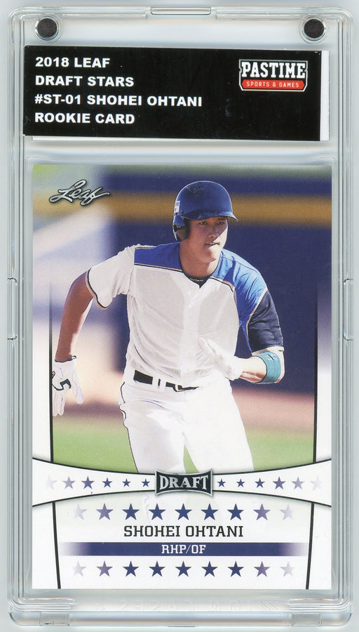 Shohei Ohtani 2018 Leaf Draft Rookie Card #ST-01 Encased in Magpro