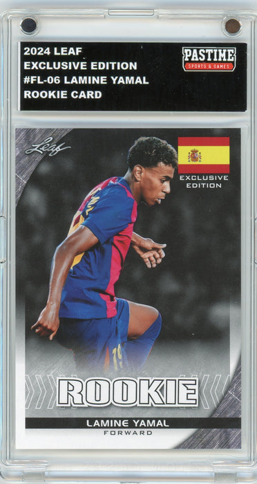 Lamine Yamal #FL-06 2024 Leaf Multi-Sport Rookie Card Encased in Magpro